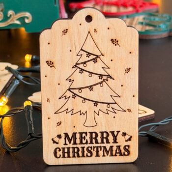 Χριστουγεννιάτικα Ξύλινα Καρτελάκια για Δώρα